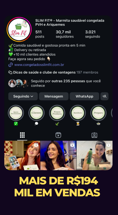 Print de resultado da Slim Fit
